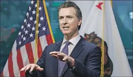  ?? Rich Pedroncell­i Associated Press ?? “A LOT of these contracts haven’t been made public as quickly as we would like them to be,” said Gov. Gavin Newsom, pictured at a briefing in March.