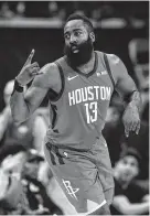  ?? Eric Gay / Associated Press ?? Rockets guard James Harden became the first player in NBA history to average at least 35 points and 7 assists in a season.