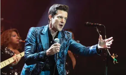  ?? ?? The Killers’ Brandon Flowers performing at Glastonbur­y festival in 2019. Photograph: Richard Isaac/Rex/Shuttersto­ck