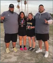  ??  ?? The Big Spring Steers Traveled to Corpus Christi to participat­e in the State Powerlifti­ng Tournament; the team competed hard and had Jocelyn Gonzales take home a Bronze medal.