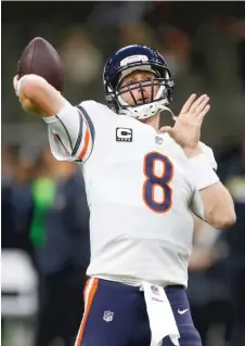  ?? AP, GETTY IMAGES (TRUBISKY) ?? Mitch Trubisky (from left) regressed last season after a decent 2018. Jay Cutler proved not to be the franchise quarterbac­k the Bears thought he was. And Mike Glennon lasted four games as the starter in 2017.