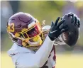  ?? BRANDON/AP
ALEX ?? Isaiah Wright, who played four seasons of football at Kingswood-Oxford in West Hartford, caught on with Washington, making the NFL as an undrafted free agent as rosters were finalized Saturday.