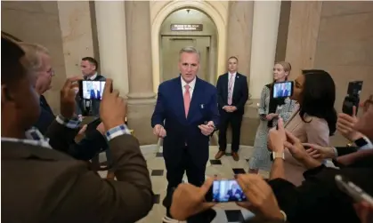  ?? Photograph: Craig Hudson/Reuters ?? Kevin McCarthy, the House speaker, at the Capitol on Thursday. McCarthy predicted he could come up with a deal despite time running out.