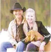  ??  ?? Actor Patrick Swayze and his widow, Lisa Niemi, appear together at their ranch outside Las Vegas in northern N.M.