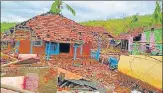  ?? KEDAR WANI ?? Houses destroyed at Saigaon in Shrivardha­n taluka.