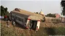  ??  ?? About eight carriages overturned, according to local officials