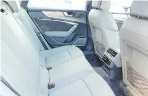  ??  ?? The 2019 Audi A7’s cabin is well insulated from outside noise.