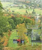  ?? COURTESY GRANITE PEAK ?? Visitors to Granite Peak can ride the ski lift to take in fall colors.
