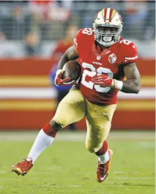  ?? Scott Strazzante / The Chronicle 2016 ?? Carlos Hyde is the 49ers’ top running back for now, but that could change after this month’s draft.