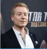  ??  ?? Anthony Rapp, cast member in “Star Trek: Discovery,” poses at the premiere of the new television series in Los Angeles. — AFP/AP photos