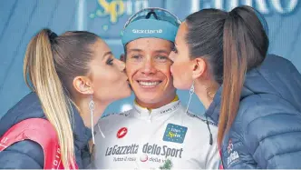  ?? AFP ?? El colombiano López descendió ayer al séptimo lugar, pero se mantiene como el mejor joven del Giro.