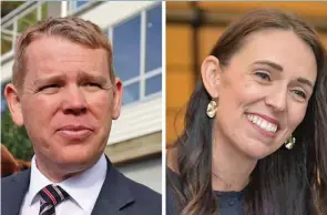 ?? ?? New Zealand new Prime Minister Chris Hipkins and Jacinda Ardern.