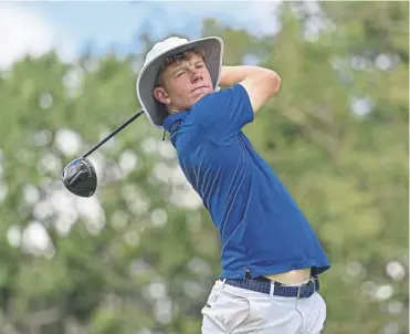  ?? ?? Blairgowri­e’s Gregor Graham pictured in action during Scottish Golf’s trip to South Africa