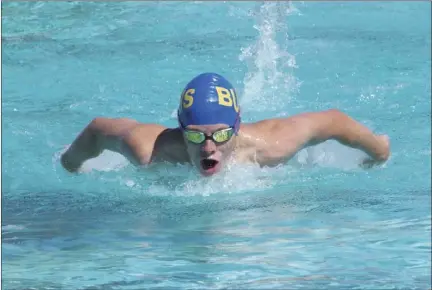  ??  ?? Brawley Union High's Ross Wilson warms up before a meet this All-Imperial Valley Valley League Boys' Athlete of the Year. KARINA LOPEZ PHOTO