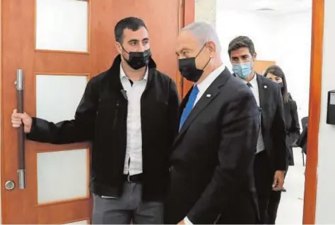  ?? REUTERS ?? El primer ministro israelí, Benjamin Netanyahu, a su llegada ayer al tribunal