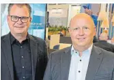  ?? ?? Dedalus-Vorstandsc­hef Winfried Post (links) und Stefan Skrobanek, zuständig für das Geschäft in Österreich