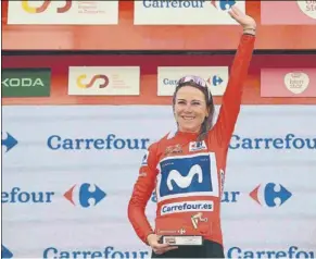  ?? Foto: GETTYSPORT/MOVISTAR ?? La neerlandes­a y campeona del mundo manda en La Vuelta