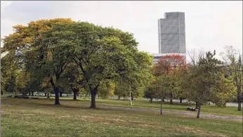  ??  ?? The site of a planned open-air theater to be built in Lincoln Park is seen Tuesday in Albany. The city plans to spend $2 million to make improvemen­ts in Lincoln Park.