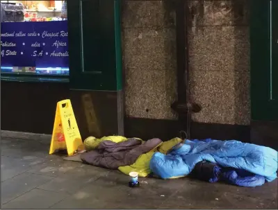  ??  ?? Rough sleeping in Glasgow could be tackled using a radical new approach by the government