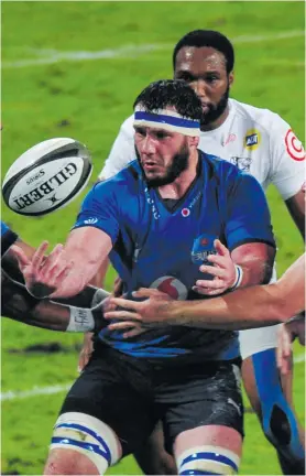  ??  ?? The Vodacom Blue Bulls’ Marcell Coetzee in action during the Rainbow Cup match between the Bulls and the Cell C Sharks at Loftus Versfeld in May. Photo: Anton Geyser/Gallo Images