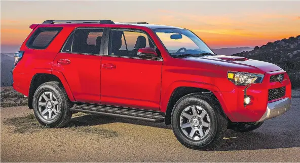  ?? — TOYOTA FILES ?? The 2016 Toyota 4Runner is the eighth most stolen SUV or pickup across Canada, says the Insurance Bureau of Canada.