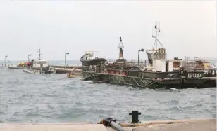  ??  ?? The oil port of Es Sider, Libya on Wednesday. (Reuters)