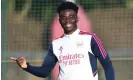  ?? ?? Bukayo Saka has been one of the Premier League’s finest players this season. Photograph: Stuart MacFarlane/Arsenal FC/Getty Images