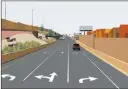  ??  ?? NDOT rendering Constructi­on starts Nov. 30 on a
$33.7 million interchang­e at Starr Avenue and Interstate 15.