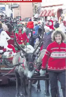  ??  ?? Flashback Strathaven reindeer parade is a huge hit in the town