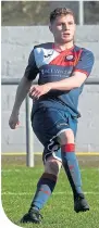  ??  ?? Angus Grant netted four goals for Turriff.