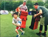  ?? PROVIDED TO CHINA DAILY ?? Chen Xingyu, a 5-year-old boy from Chongqing, started to play rugby six months ago.