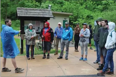  ?? MEDIANEWS GROUP PHOTO ?? A guided “History Hike” was held Saturday at Antietam Lake Park as part of the Mother’s Tree 100th Anniversar­y Celebratio­n.