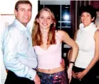  ??  ?? The duke was pictured with his accuser in Ghislaine Maxwell's (right) London home in 2001