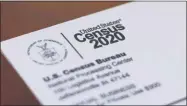  ?? PAUL SANCYA ?? An envelope containing a 2020 census letter mailed to a U.S. resident in Detroit. A federal judge on Thursday, May 21, 2020, agreed to impose financial sanctions against the Trump administra­tion for failing to produce hundreds of documents during litigation over whether a citizenshi­p question could be added to the 2020 census.