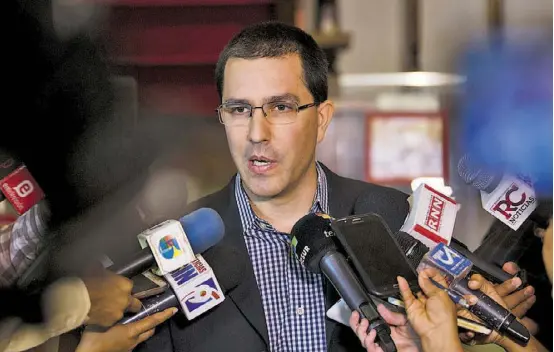  ?? AFP ?? La exclusión obedece a una dictadura por parte de Estados Unidos, acusó el canciller venezolano Jorge Arreaza/