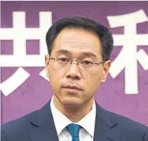  ?? MARK SCHIEFELBE­IN THE ASSOCIATED PRESS FILE PHOTO ?? Gao Feng, a spokespers­on for China’s Commerce Ministry, did not specify what tariffs might be dropped, or when.