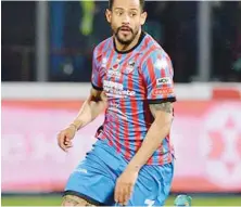  ?? ?? Andres Tello, 27 anni, centrocamp­ista del Catania, ex di turno