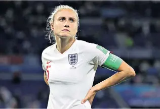  ??  ?? Wrong-footed: Steph Houghton has always promoted women’s football, but slipped up on air