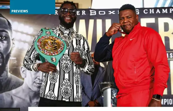  ?? Photo: STEPHANIE TRAPP/TGB ?? PART II: Wilder and Ortiz go to battle again on Sky Sports Action in the UK and FOX in the USA