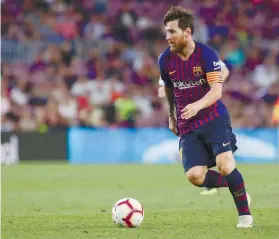  ?? AP FOTO ?? US VISIT. Lionel Messi (in photo) is one of the players that will be seeing action in a proposed regular season match in the US betweeen FC Barcelona and Girona.