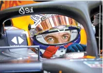  ?? AP-Yonhap ?? Red Bull driver Max Verstappen sits in his car before a Formula One preseason test at the Bahrain Internatio­nal Circuit in Sakhir, Bahrain, Friday.