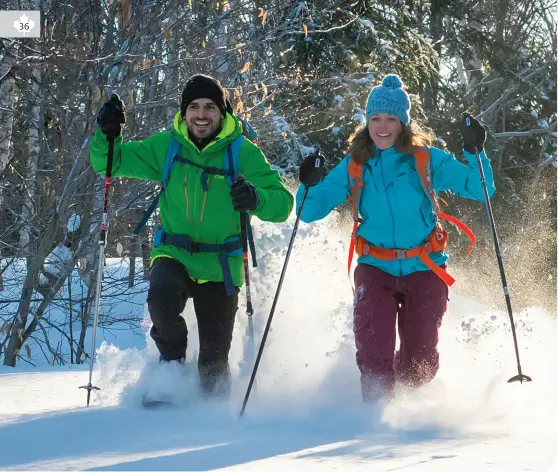  ??  ?? SNOWSHOEIN­G • TOURISM LAURENTIAN­S