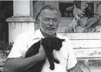  ?? A.E. HOTCHNER ?? Ernest Hemingway in Cuba, circa 1950s, from Ken Burns’ 3-part documentar­y, “Hemingway,” on PBS.