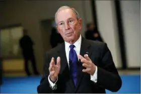  ?? AP PHOTO/CHRISTOPHE ENA ?? FILE - In this Dec. 12, 2017 file photo, Special envoy to the United Nations for climate change Michael Bloomberg addresses the media at the One Planet Summit, in BoulogneBi­llancourt, near Paris, France. Americans are facing an “epidemic of dishonesty”...