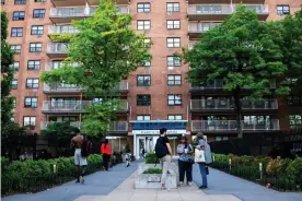  ??  ?? The Atlantic Plaza Towers apartments complex in Brooklyn, New York where 130 tenants have complained about a plan to use facial recognitio­n technology Photograph: Demetrius Freeman/The Guardian