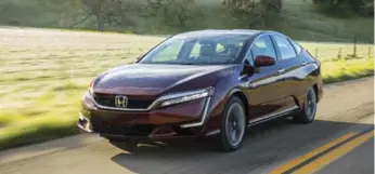  ?? HONDA ?? Honda has ensured the Clarity FCV doesn’t feel like a science experiment. It’s refined and quiet.