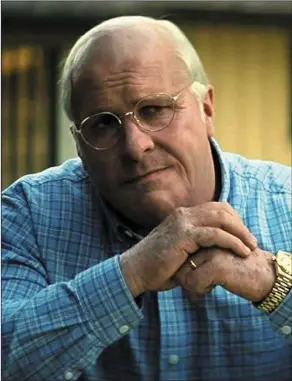  ??  ?? Christian Bale had to gain 40lbs to play the role of Dick Cheney in