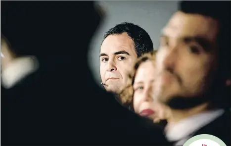  ?? ÀLEX GARCIA ?? Un observador Carlos Velasco Carballo, presidente del CTA, durante la presentaci­ón del World Soccer Congress, ayer enBarcelon­a