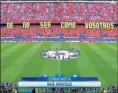  ??  ?? El tifo de la grada del Calderón.