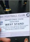  ??  ?? OFF: Unhappy fans exit Gigg Lane with vouchers last week